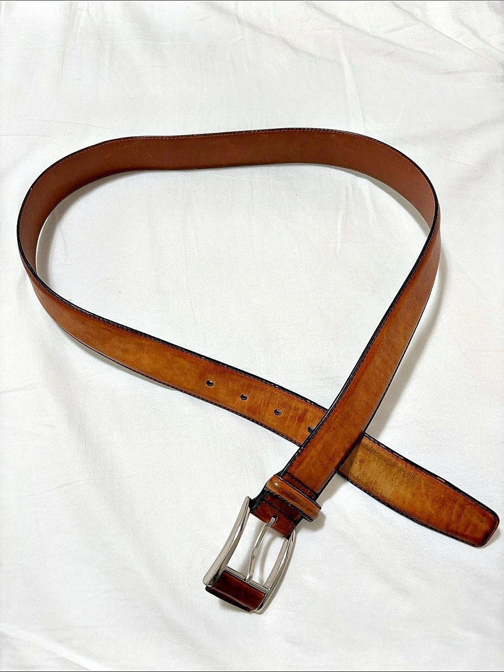 Magnanni Velaz Leather Belt in Brown Size 36
